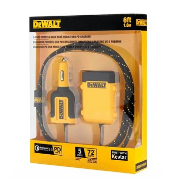 [COSCO代購6] D134322 DeWalt PD+QC3.0 車用快充插座延長組 180公分