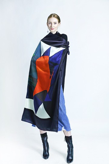 【母親節禮盒】COLE COOL原創摩登百搭DIAMOND真絲方巾頭巾