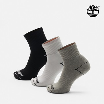 Timberland 中性多配色短筒襪三入組|A6BAQM05