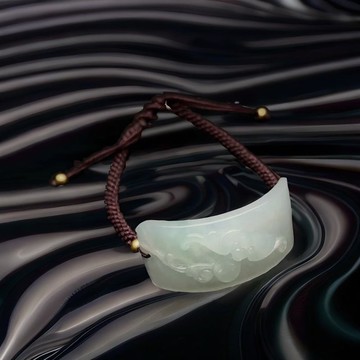 冰飄綠雕花手牌編織手鍊 | 天然緬甸翡翠A貨 | 送禮