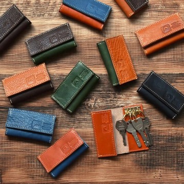 栃木皮革 4連鑰匙圈 組合色 鑰匙套 鑰匙圈 日本製