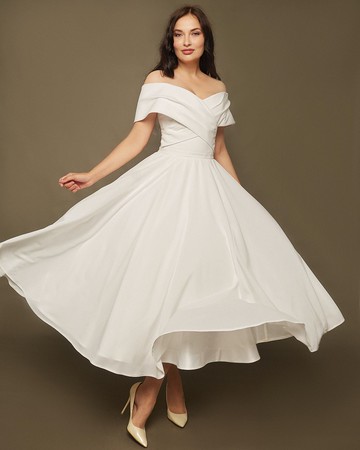 雪紡婚紗、極簡婚紗 茶會長度、短款婚紗