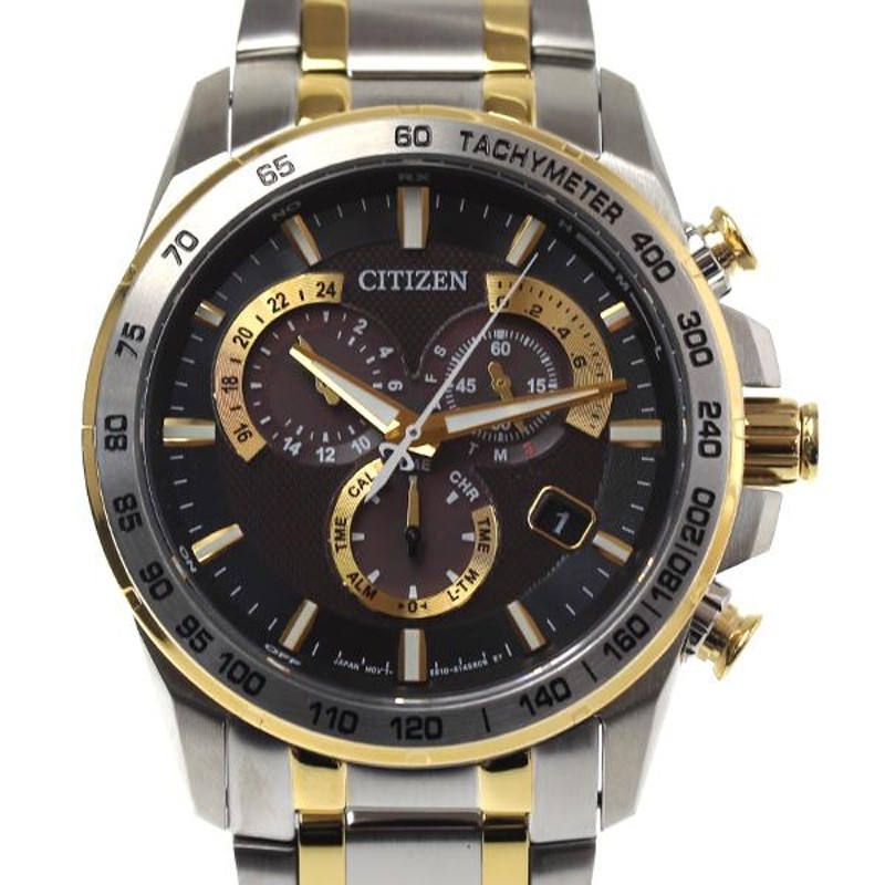 CITIZEN シチズン アテッサ エコドライブ 電波 腕時計 ソーラー AT3035-54E/E610-S104840 メンズ 中古 極美品 |  LINEショッピング