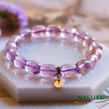水晶【Naluxe】  紫水晶路路通開運手鍊(開智慧招財迎貴人、二月誕生石)