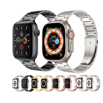 套裝款 金屬錶帶 半包錶殼 適用 Apple Watch 11 10 9 8 7 6 SE 45mm 46mm 42mm