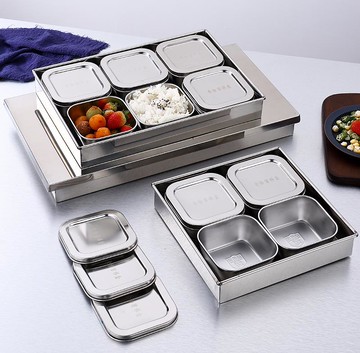 304不銹鋼留樣盒幼兒園學校食堂廚房食物食品留樣盒套裝帶蓋