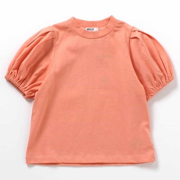 日本 BREEZE - 百搭泡泡短袖上衣-橘