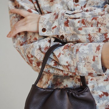 KOOW鹽縮燈芯絨海棠印花襯衫 割絨工藝精梳棉秋冬厚襯衫