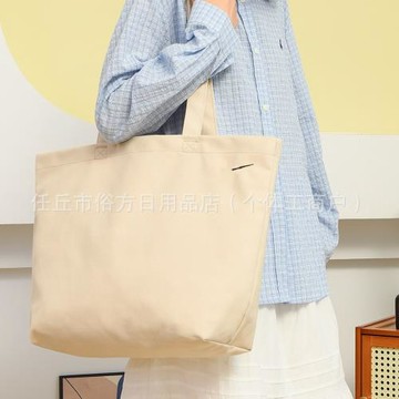 批發耐尅潮牌刺繡單肩手提包森系文藝加厚帆布袋學生上課包補課袋