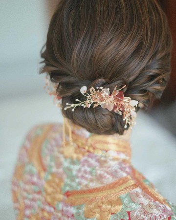 古典琉璃新娘頭飾,中式頭飾,裙褂頭飾,旗袍頭飾,Bridal Headpiece