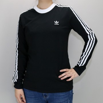 ADIDAS 3 LS 女長袖上衣DV2608 黑推薦| 蝦皮商城| LINE購物