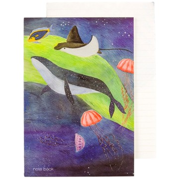 conifer 綠的事務 柔伊插畫Ⅳ 深海樂章 25K 橫線 膠裝易撕筆記本 (3本)