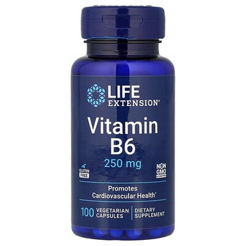 Life Extension, 維生素 B6，250 毫克，100 粒素食膠囊