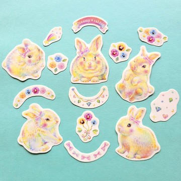 夢見兔子片狀貼紙