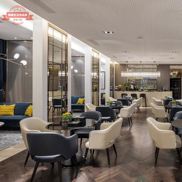 售樓處前臺接待椅子酒店餐廳餐椅美容院影樓輕奢洽談桌椅組合簡約