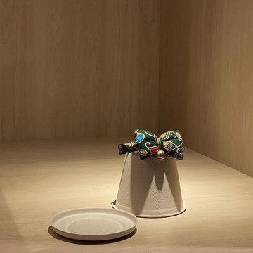 簡約手工定制貓項圈 Batik Green Cat Bow Breakaway Cat Collar