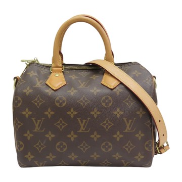 LOUIS VUITTON LV 路易威登 棕色 原花帆布 Speedy Bandouliere 25 兩用包 M46977 【二手名牌BRAND OFF】