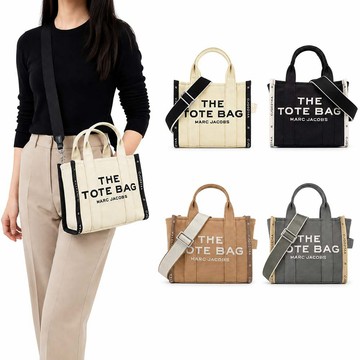 MARC JACOBS JACQUARD MINI TOTE字母刺繡滾邊帆布兩用托特包(迷你/多色)