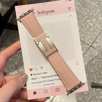 蘋果手錶錶帶 適用於 Apple watch 11 10 9 8 7 6H扣磁吸皮革錶帶 蘋果42 44 45 46mm