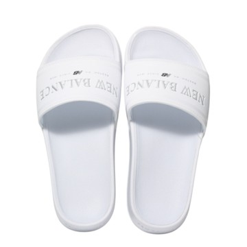 NEW BALANCE NB 運動拖鞋 白色 女 休閒 美式字體 拖鞋 SWF200H3