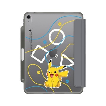 11 吋 iPad Air (M2) iPad Case 極致灰 - 寶可夢 Pokemon - 幾何系列-皮卡丘