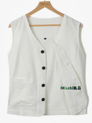 新款背心夏季薄款中式風男士亞麻寬松馬甲復古麻坎肩背心男休閑潮-Misaki精品