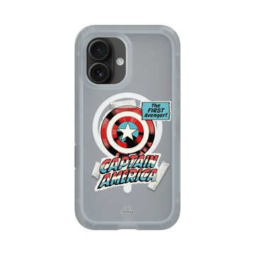 iPhone 16 AirX 流變灰 - 迪士尼-漫威 Marvel - 漫威系列 - 美國隊長 – 復古盾牌