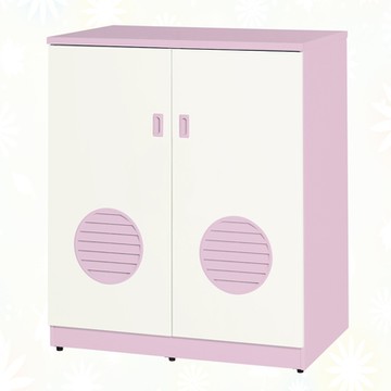 文創集 南亞塑鋼 愛特多彩3尺雙開門收納櫃(五色可選)-91.4x61x106cm免組