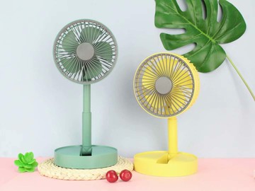【美家家電】摺疊靜音桌上型伸縮風扇 便攜式 USB充電(不挑款)  + 加贈隨機禮物x1