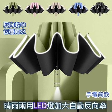 【嵐楓居家】晴雨兩用自動傘（手電筒款）-5色可選_廠商直送