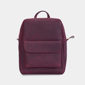 勃艮第紅皮革背包 – 男女皆宜的全粒面皮革筆電背包