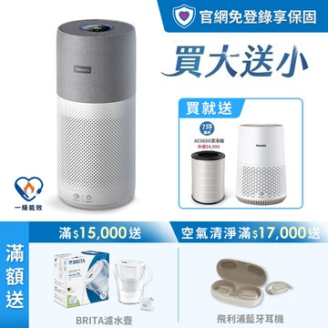 ★限時買大送小+三年份濾網★飛利浦抗敏奈米級空氣清淨機(AC3033/86)-適用22坪