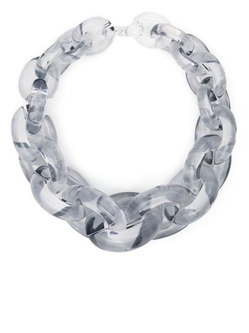 Monies - oversized chain-link necklace - women - Acrylic - One Size - Neutrals