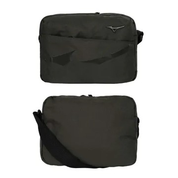 MIZUNO 側肩袋-臀包 斜背包 側背包 美津濃 台灣製 軍綠鐵灰