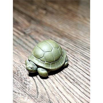 小烏龜精品茶寵擺件 宜興原礦青段泥 手工可養精致茶玩質感可盤