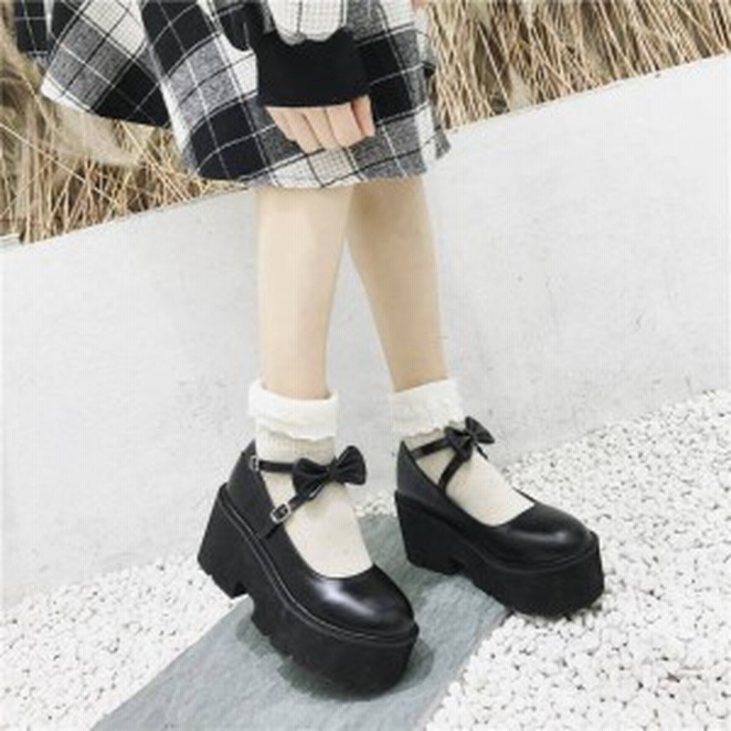 厚底 パンプス レディース メリージェーン シューズ 美脚着痩せ 大人気 舞台宴会 マーチン風 オシャレ 蝶結び カワイイ スイート 通販 Lineポイント最大1 0 Get Lineショッピング