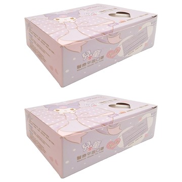 AQUA MASK 水舞生醫 三麗鷗兒童平面鋼印醫療口罩 未滅菌 酷洛米蝴蝶結款  30片  2盒  顏色隨機