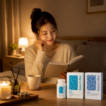 【鬆弛好眠組】innervibe裡好 麩胺酸發酵物(含GABA)芝麻素舒眠膠囊+ rTG型頂級高濃度魚油軟膠囊