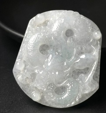 【龍行天下】冰種翡翠龍牌項鍊 | 天然緬甸玉翡翠A貨 | 送禮