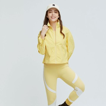 不可退換 /涼感防曬透氣抽繩外套(女)-黃