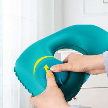 OAK&FIR U型充氣枕, 孔雀綠, 40 * 28cm,