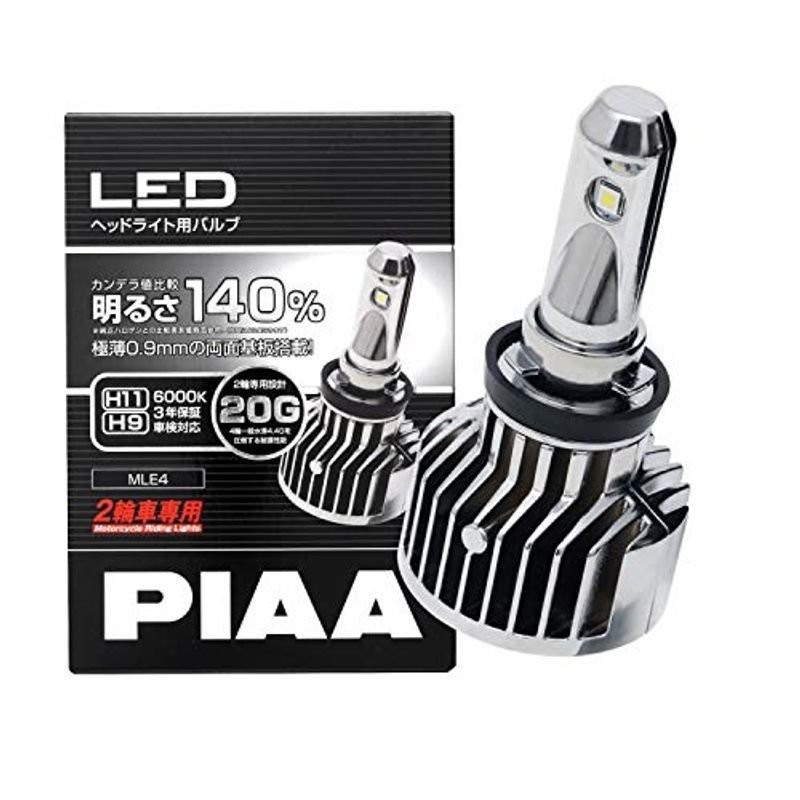 PIAA(ピア) 2輪車専用 ヘッドライト用LEDバルブ 6000K H11/9 タイプ