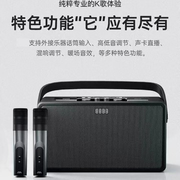 電視電腦戶外K歌長續航便攜式音箱無線藍牙音響直播隱藏式麥克風【北歐居家生活】