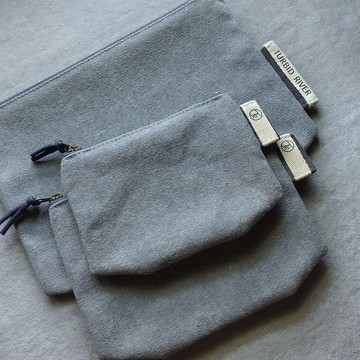 地質系 土塊 | 太空淺灰 | 水洗帆布零錢包 收納包 萬用 | 三尺寸