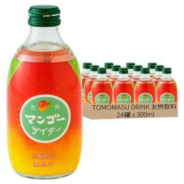 TOMOMASU DRINK 友桝飲料 完熟芒果風味蘇打  300ml  24罐