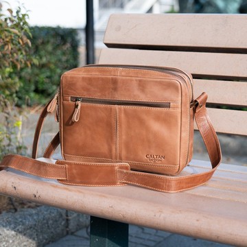 【24hr快速出貨】簡約風 雙拉鍊真皮斜背包-5117 三色