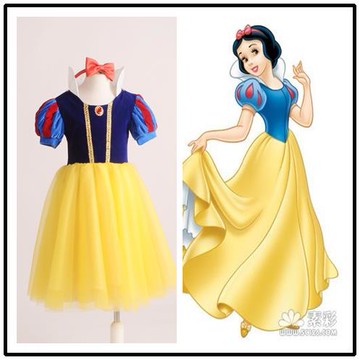 六一童話兒童白雪公主裙禮服夏女童衣服灰姑娘演出服花童婚紗周歲