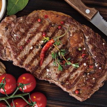 美國安格斯雪花沙朗牛排~比臉大(450公克/1片)【2片免運】