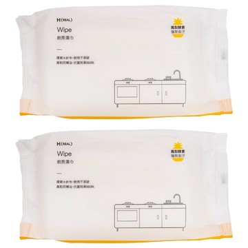 HOLA 和樂家居 REAL抗菌去污廚房濕巾  48張  2包