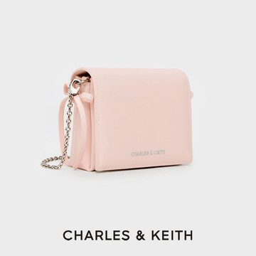 【CHARLES & KEITH】Hazel 蝴蝶結鍊條短夾｜秋冬新品｜溫柔質感系｜生日禮物｜快速出貨｜小CK